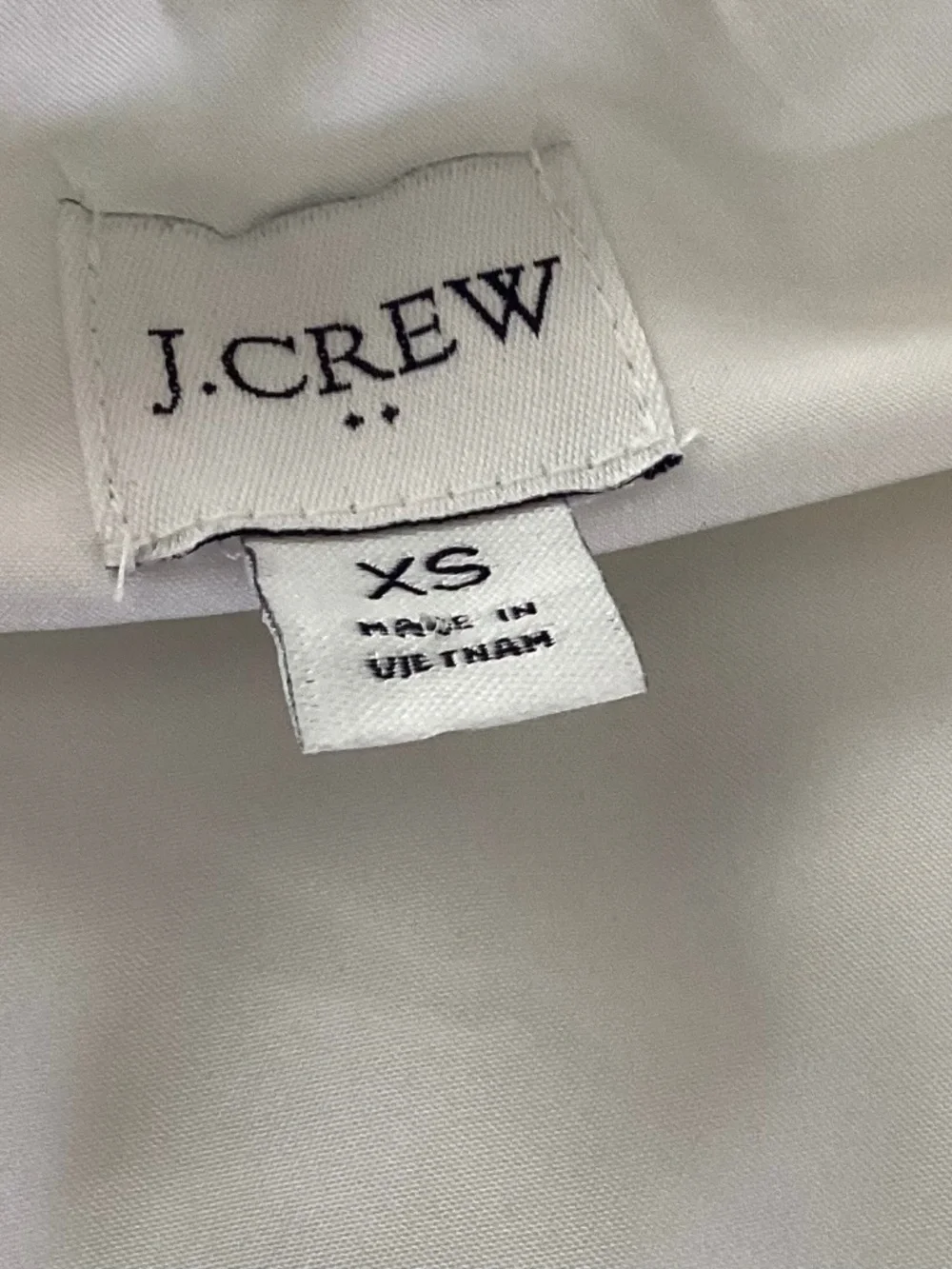 J. CREW Women’s Ivory Puffer Vest Poly-Fill Full Zip with Side Pockets Size XS